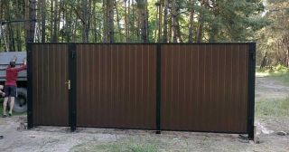 Купить распашные ворота из профнастила Барнаул, цена от 2761 руб.